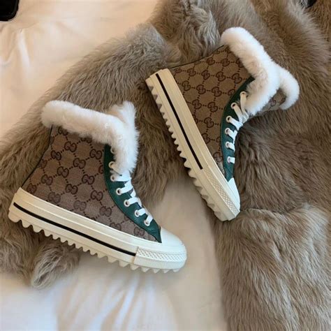 gucci fur winter boots|Gucci high top boots.